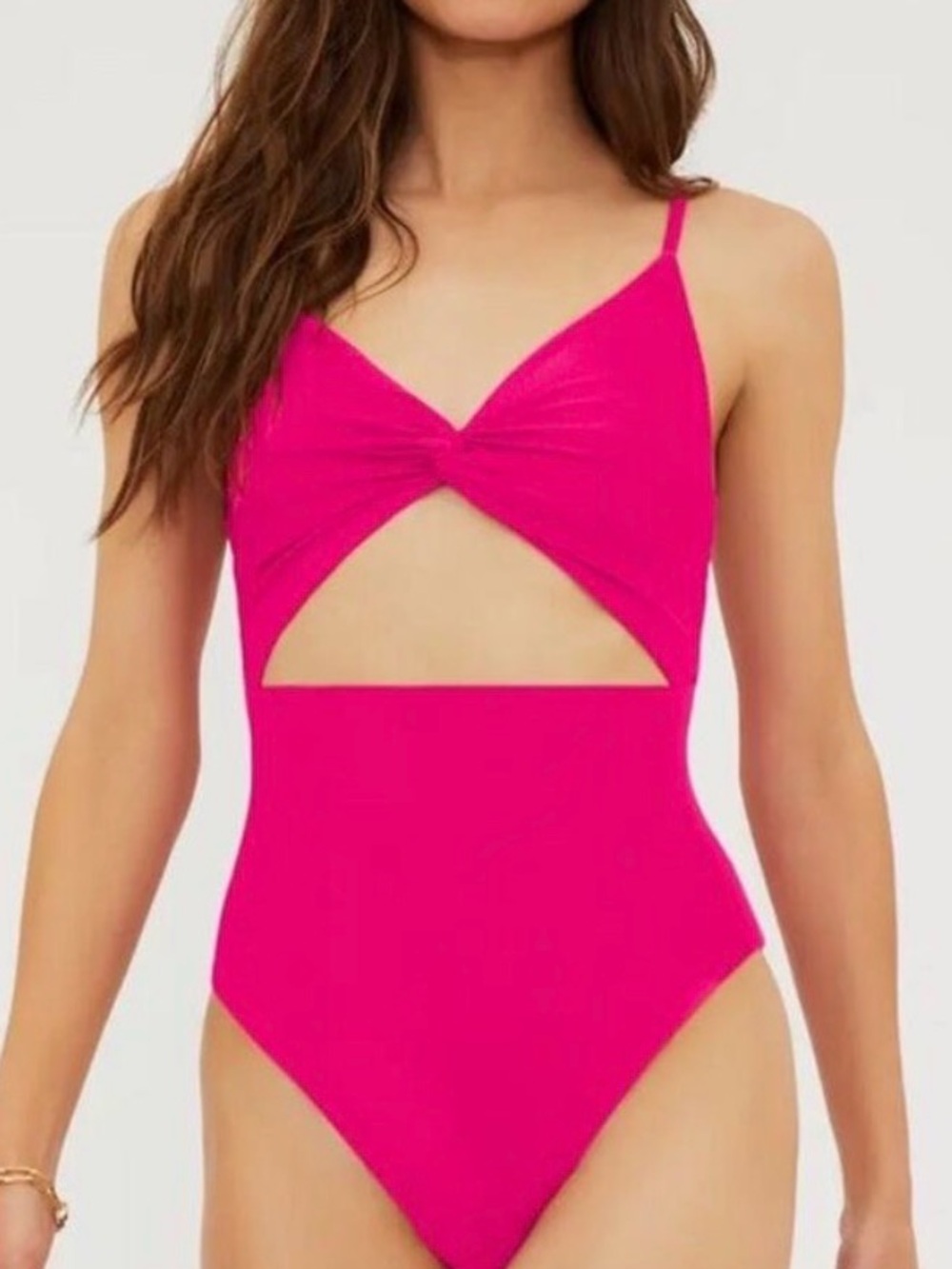 Beach Riot Annalisa Textured One-Piece Swimsuit Beach Riot Raspberry